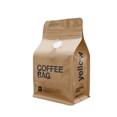 qualidade  Custom Printed Pouch Recyclable Eco Friendly Zipper Bag Packing Biodegradable Kraft Paper Compostable Bean Coffee Bags With Valve fábrica
