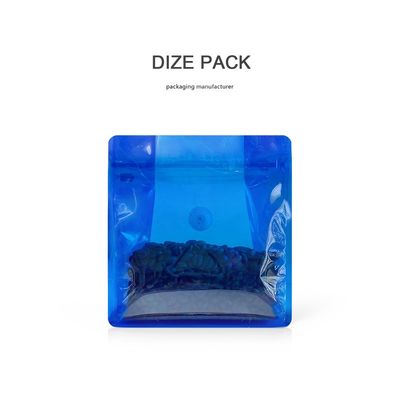 Moisture Proof Stand Up Zipper Packaging Bags 8 Side Seal Pouch With Side Gusset For Coffee Bean Packaging